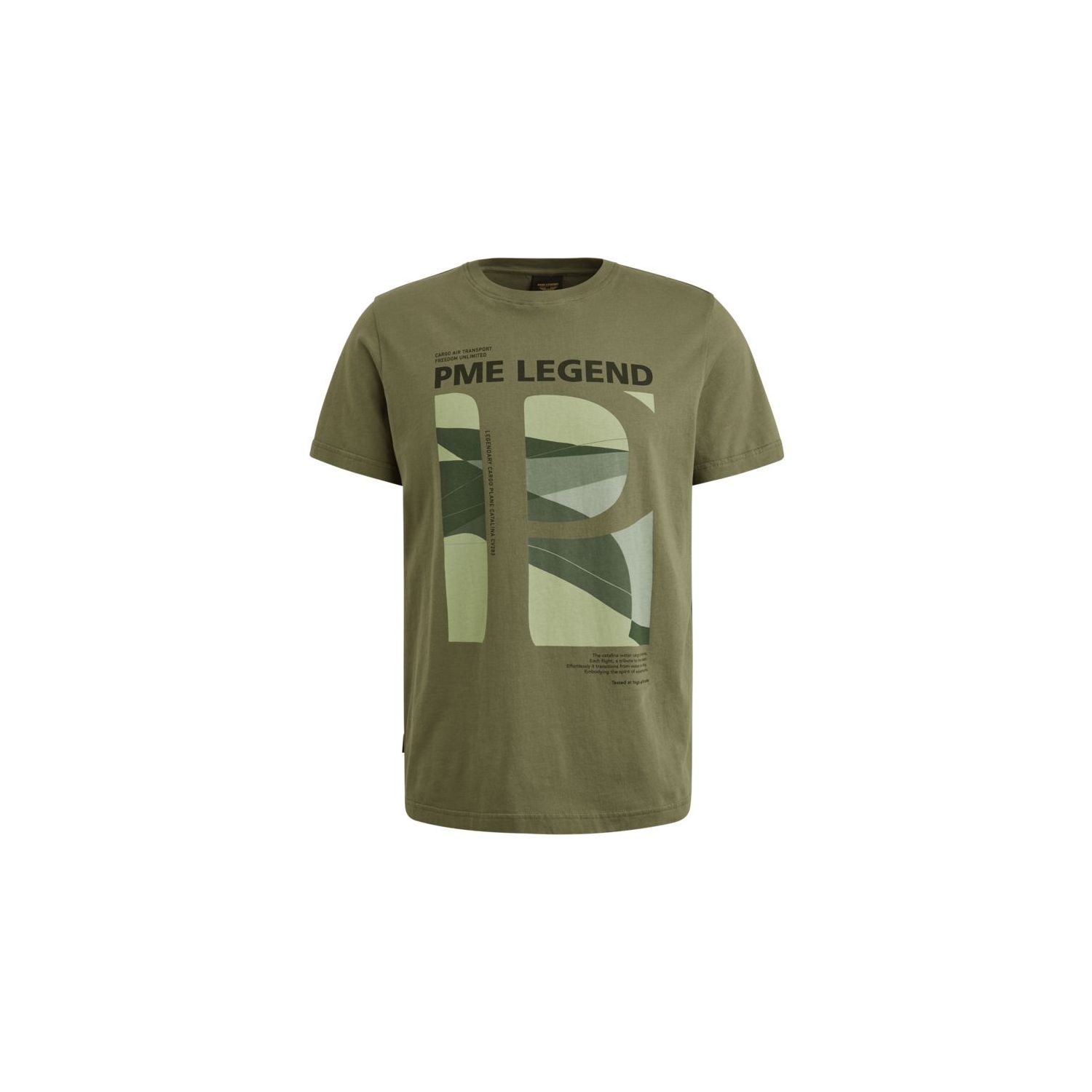 PME legend s/s r-neck single jersey deep lichen gr