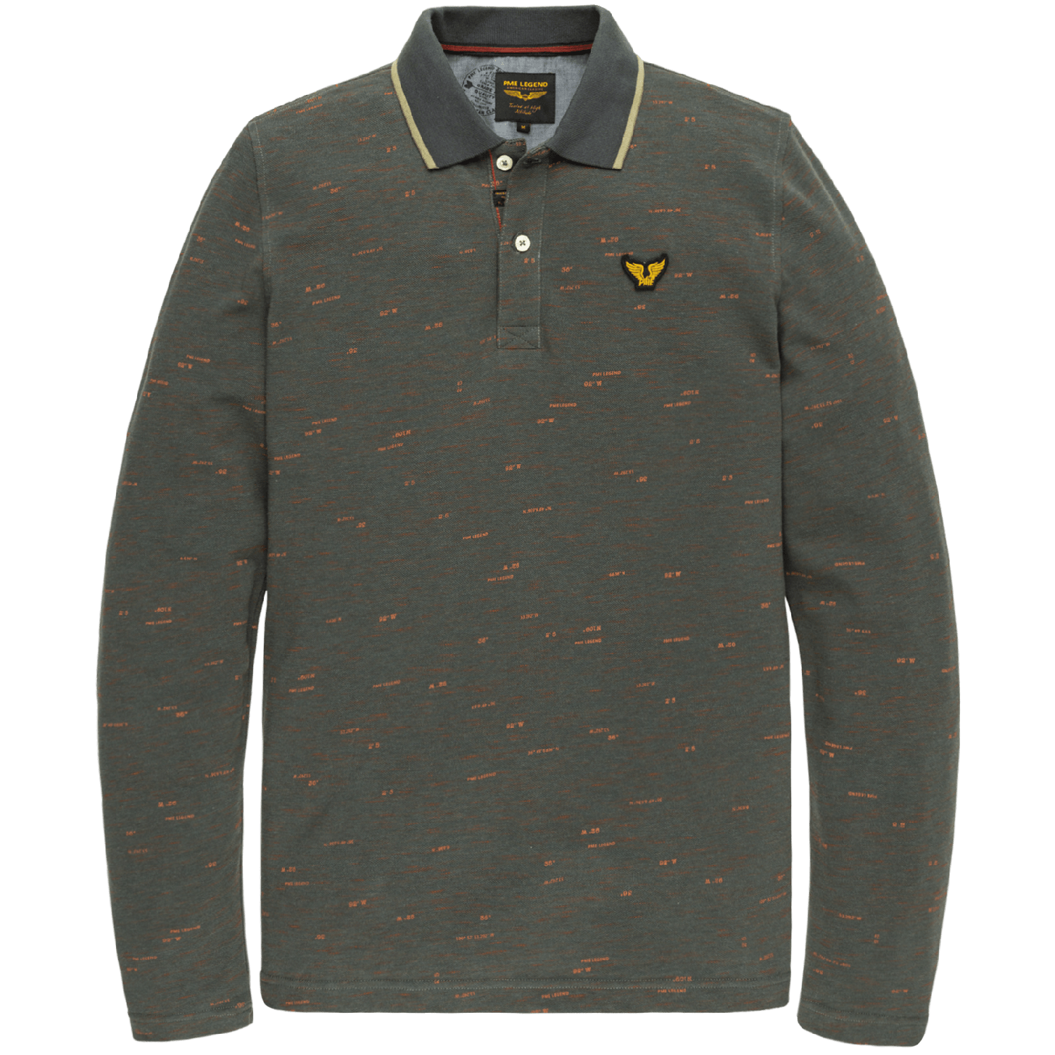 Pme long sleeve polo cotton space pique urban chic