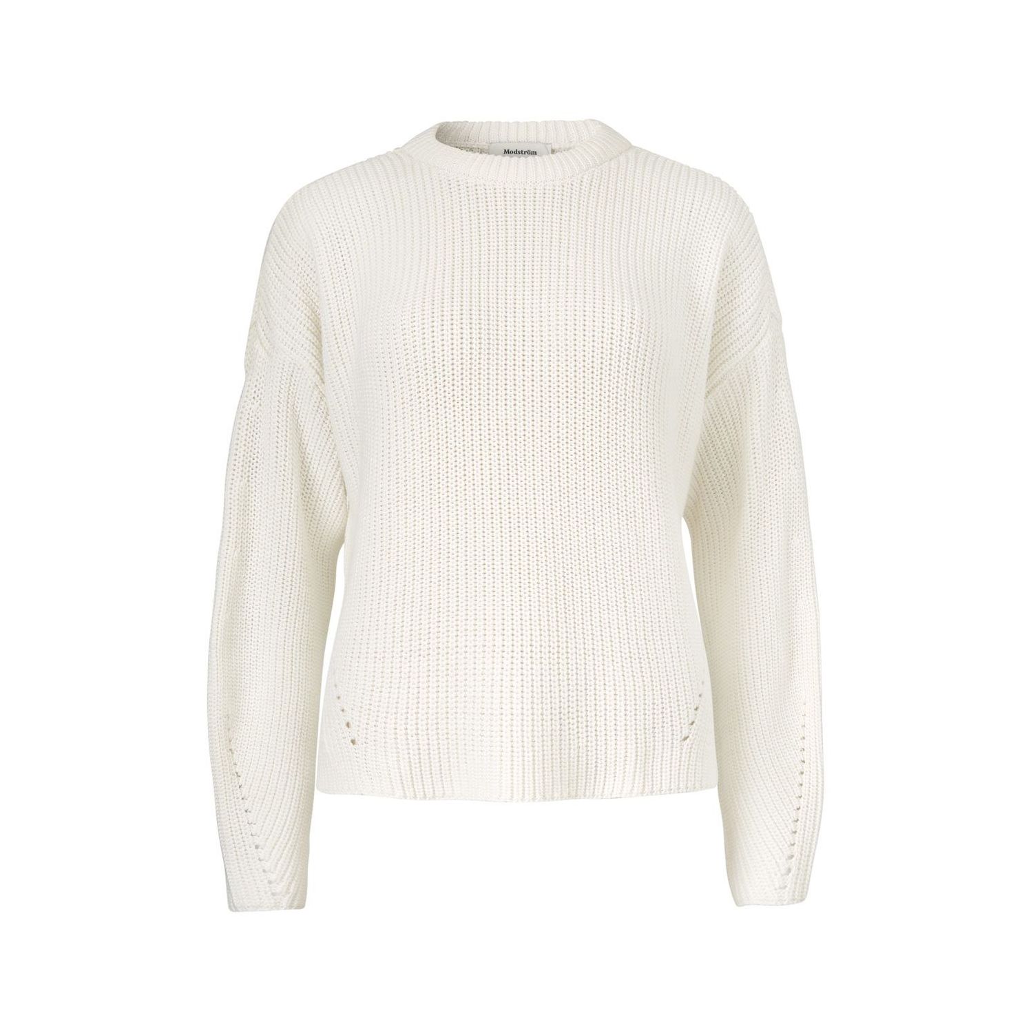 Modström roxanne o-neck knit sweater off white