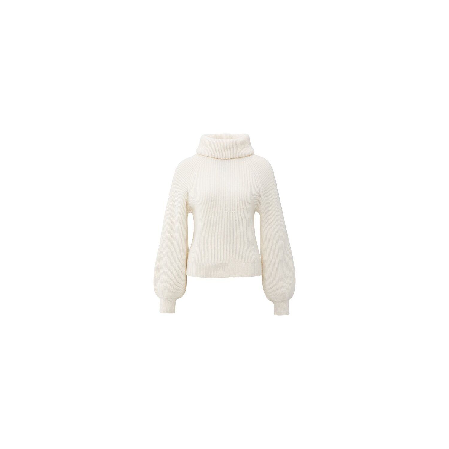 YAYA Trui met wijde col wool white
