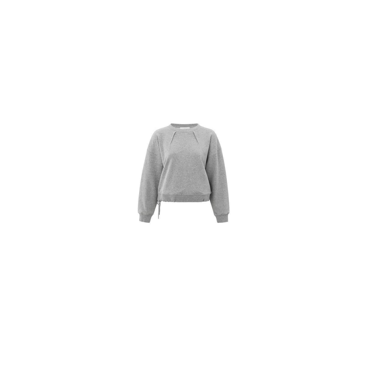 YAYA Sweater met plooidetails medium grey melange