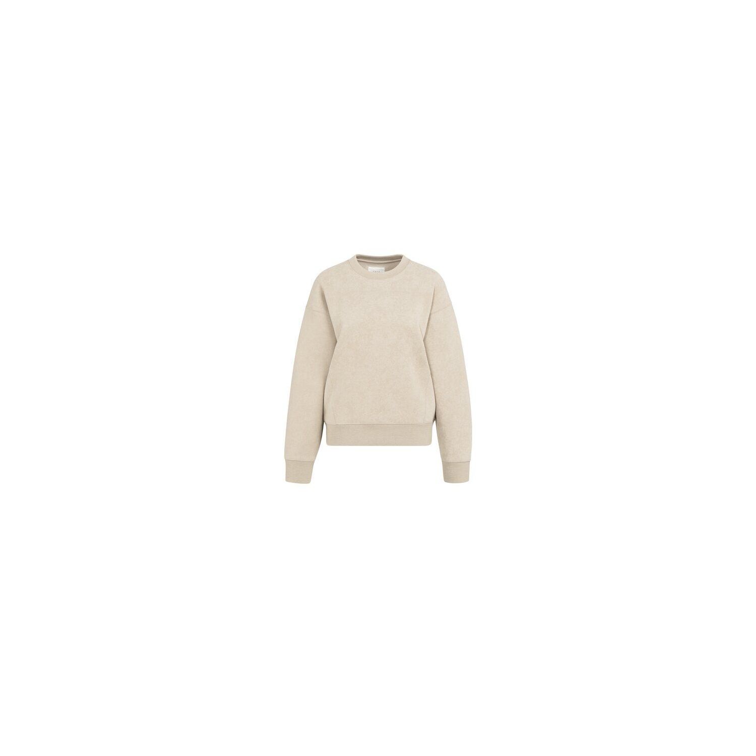 YAYA Sweater van stevige stof oxford tan brown