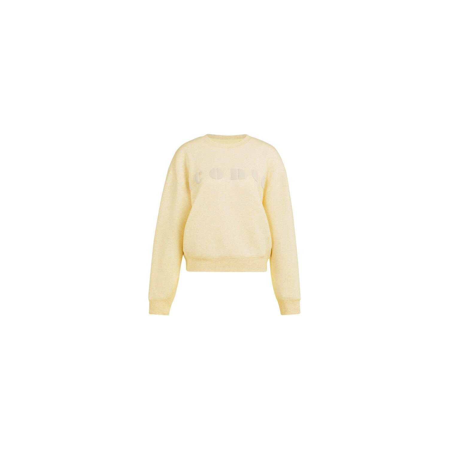 YAYA Sweater met artwork reed yellow melange