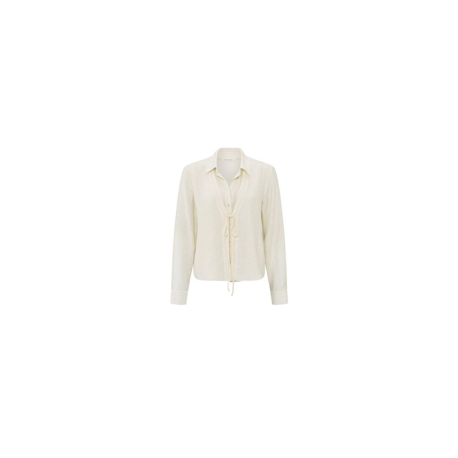 YAYA Layered texture blouse soft off white