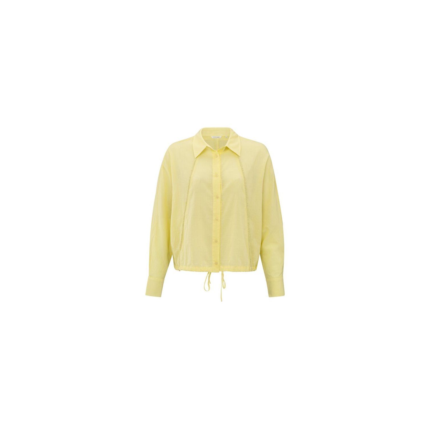 YAYA Blouse with stitching details lemon grass yel