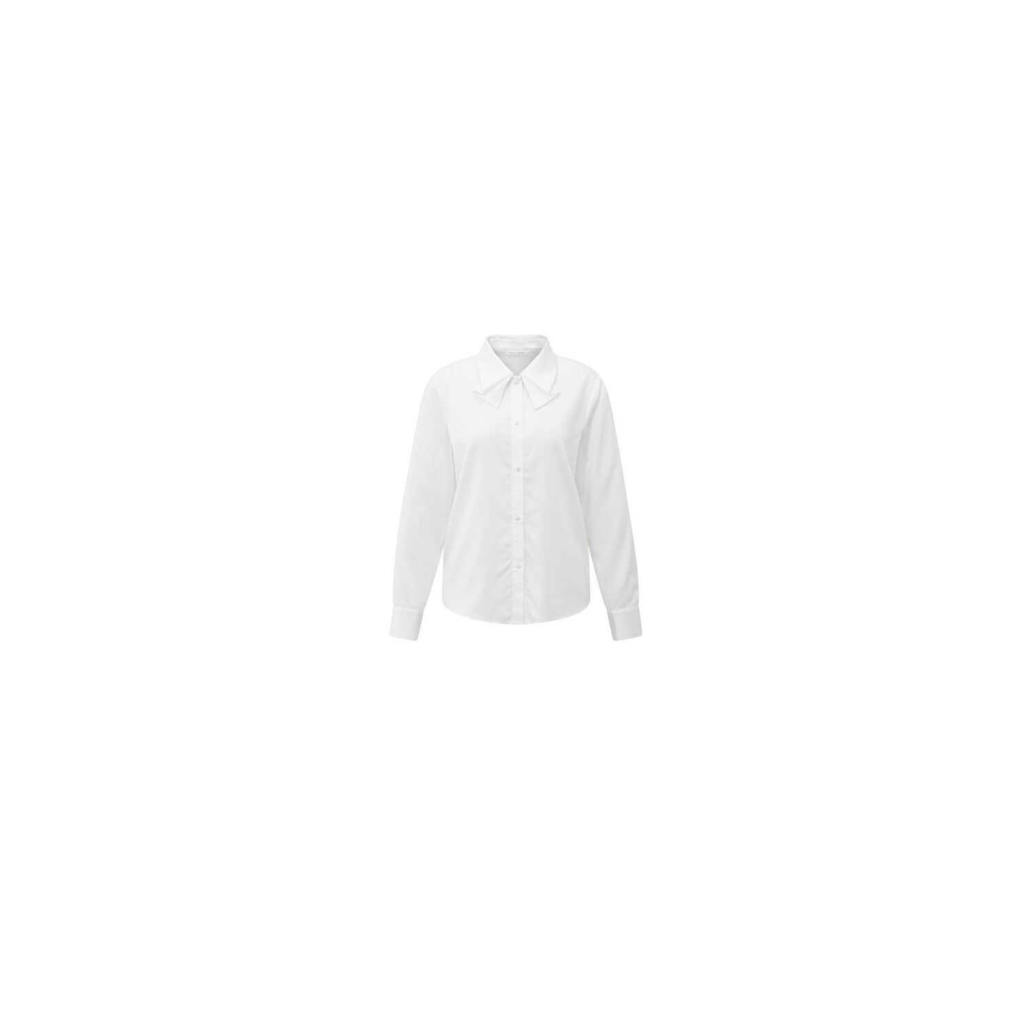 YAYA Blouse met kraagstrikdetail pure white