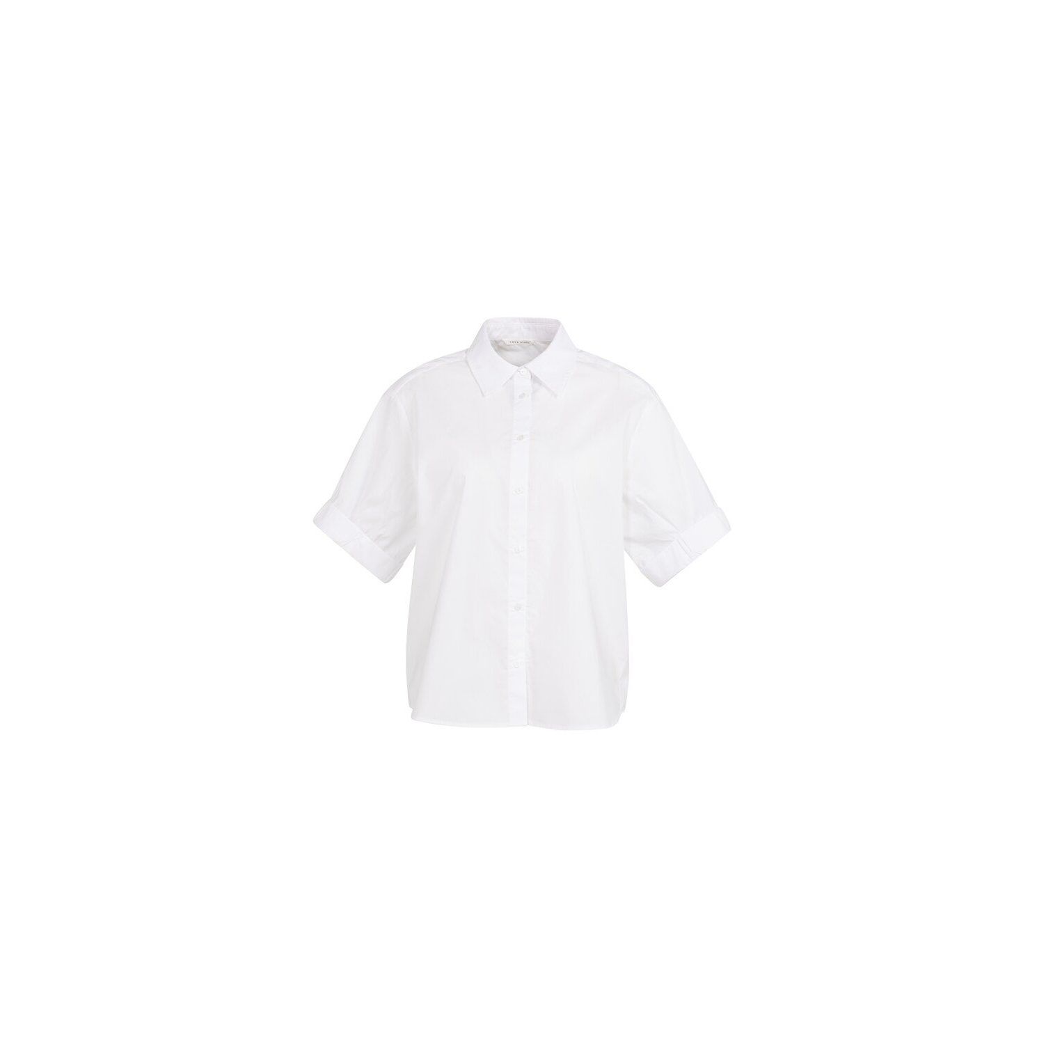 YAYA Blouse met omgeslagen mouwen pure white