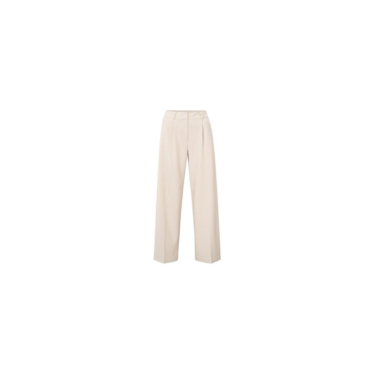 YAYA Wide-leg trousers with stripe soft grey
