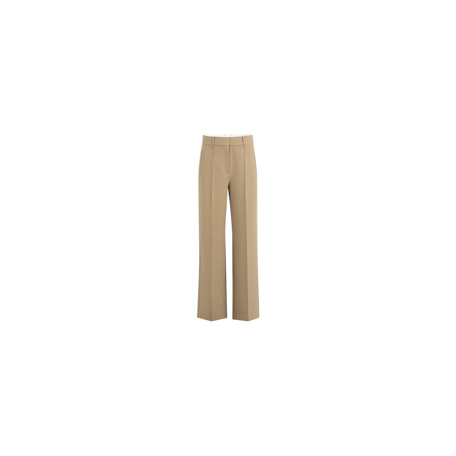 YAYA Geweven broek met stiksels khaki green