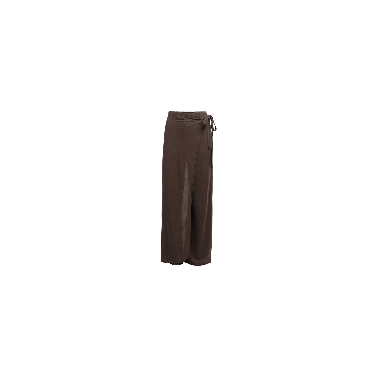 YAYA Jerseybroek met wijd model en aubergine purpl