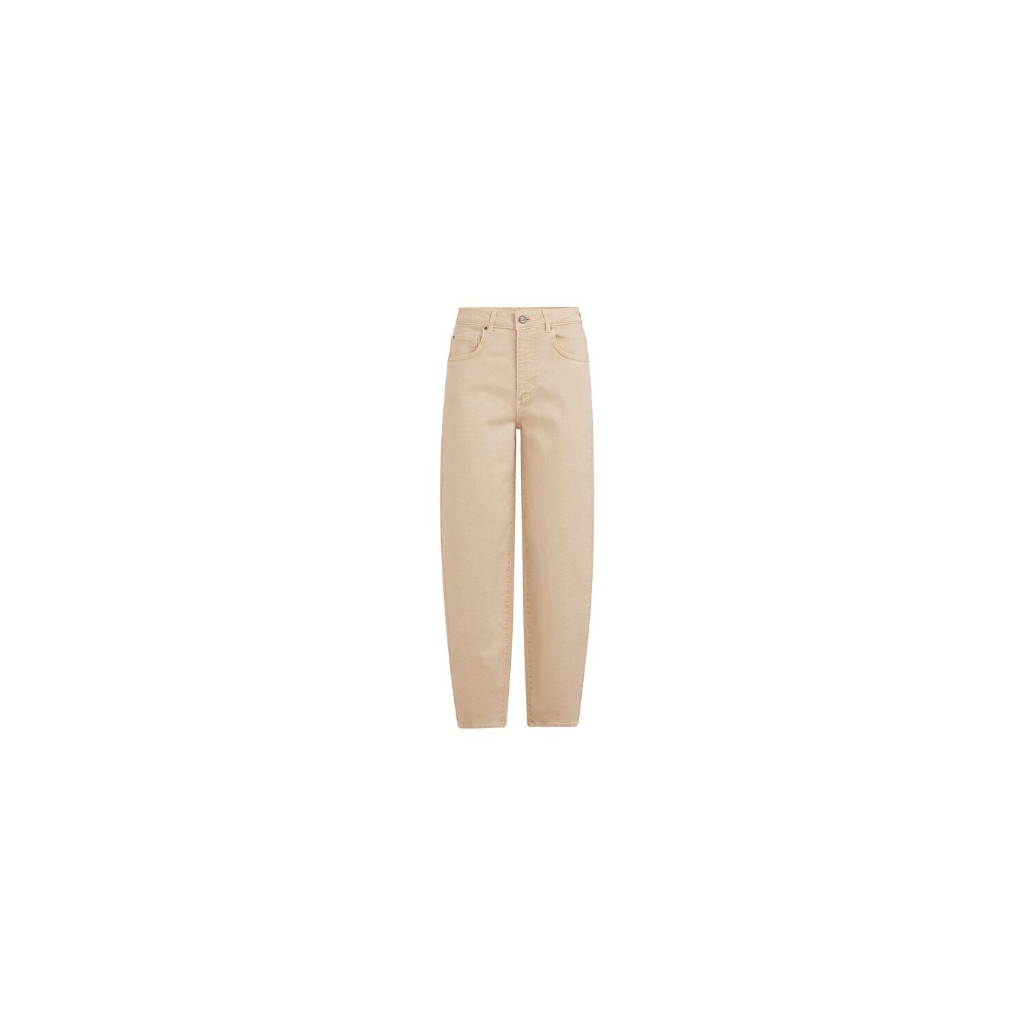 YAYA Barrel jeans met naaddetails desert beige