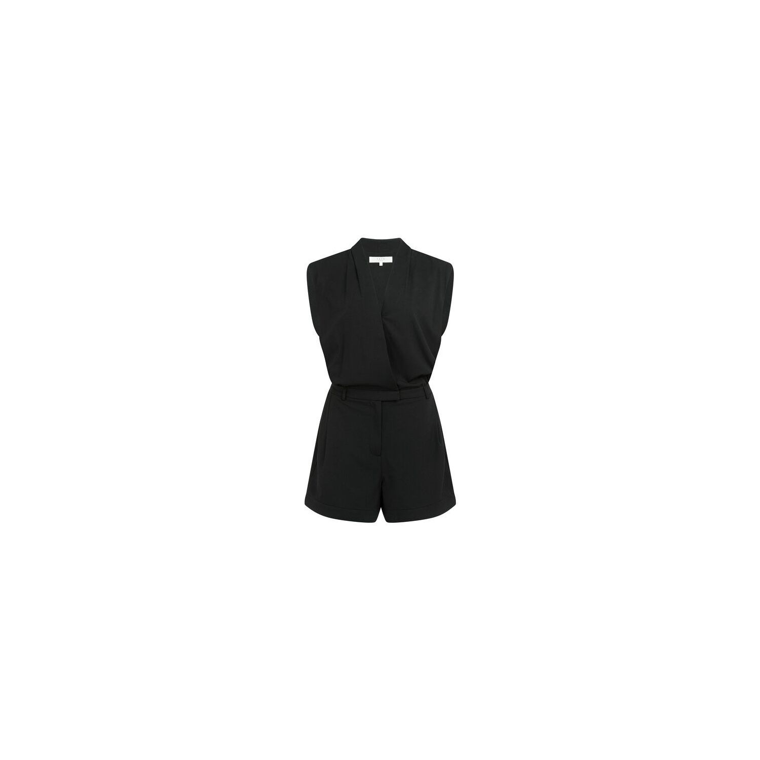 YAYA Playsuit met overslag-effect black