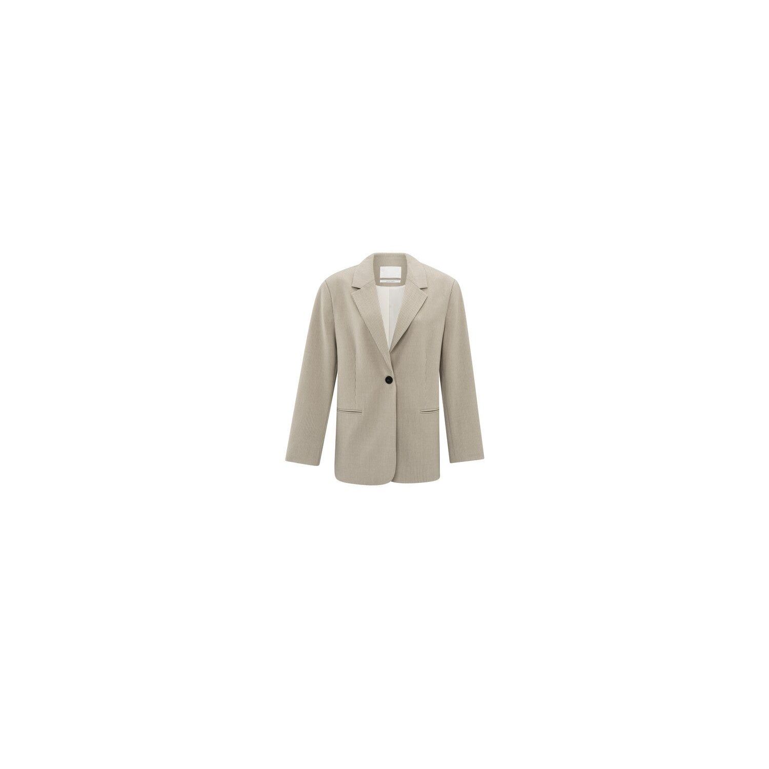 YAYA Oversized pinstripe blazer humus beige dessin