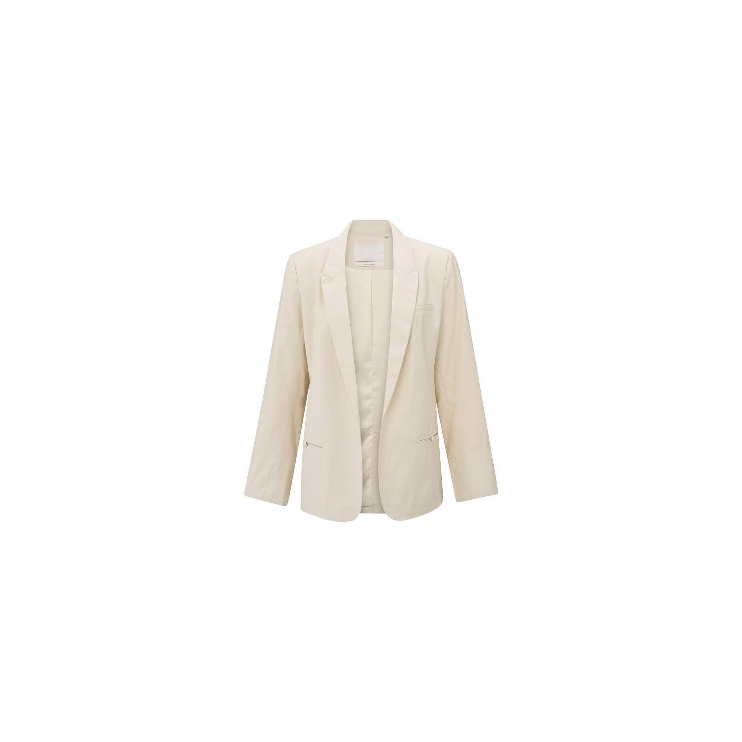 YAYA Woven blazer with pocket detai summer sand