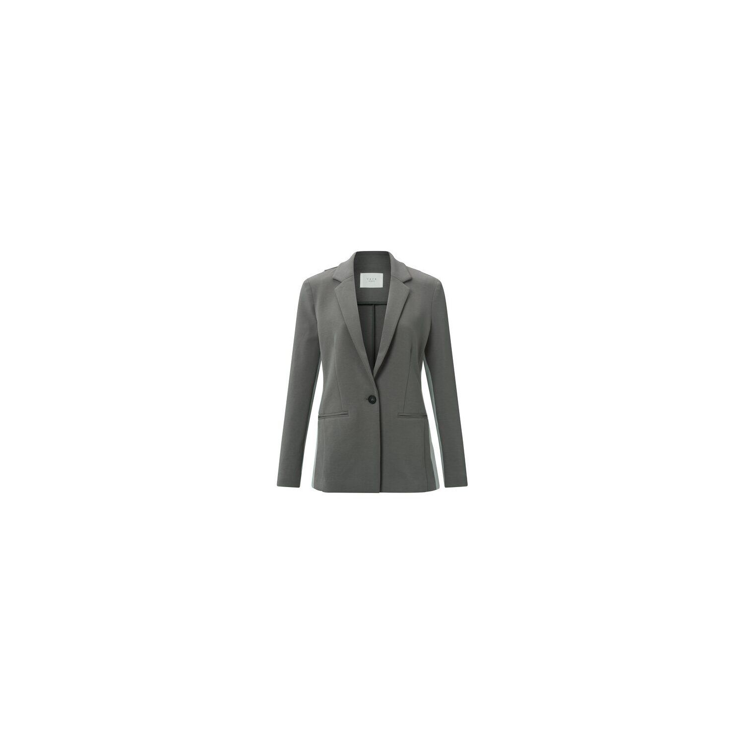 YAYA scuba blazer welt pockets thuderstorm grey