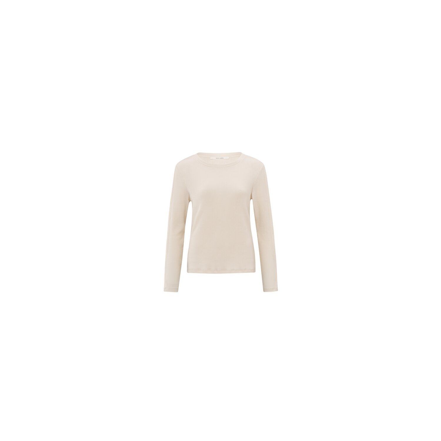 YAYA Long-sleeve top with buttons off white knit