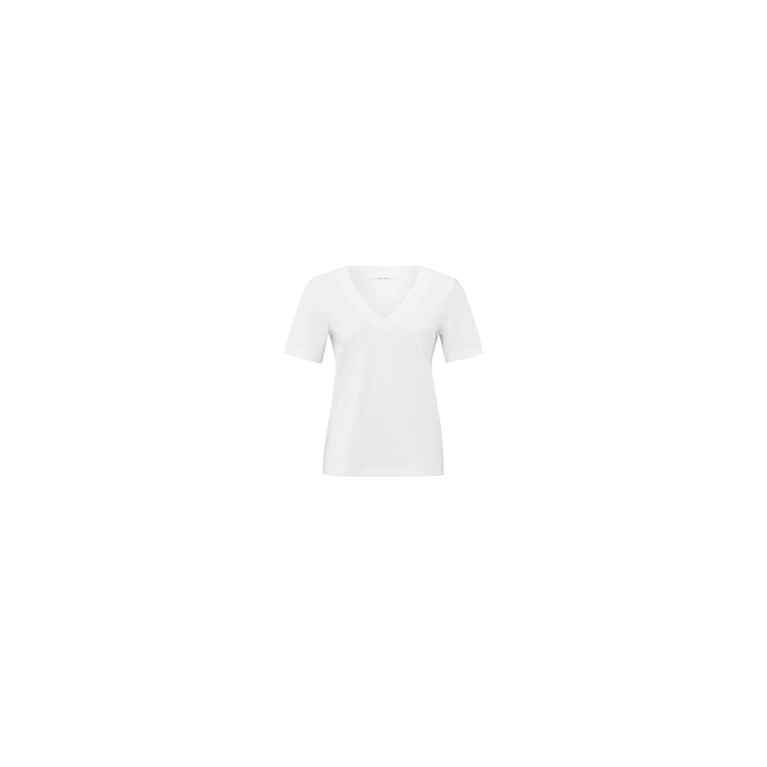 YAYA T-shirt with V-neck pure white