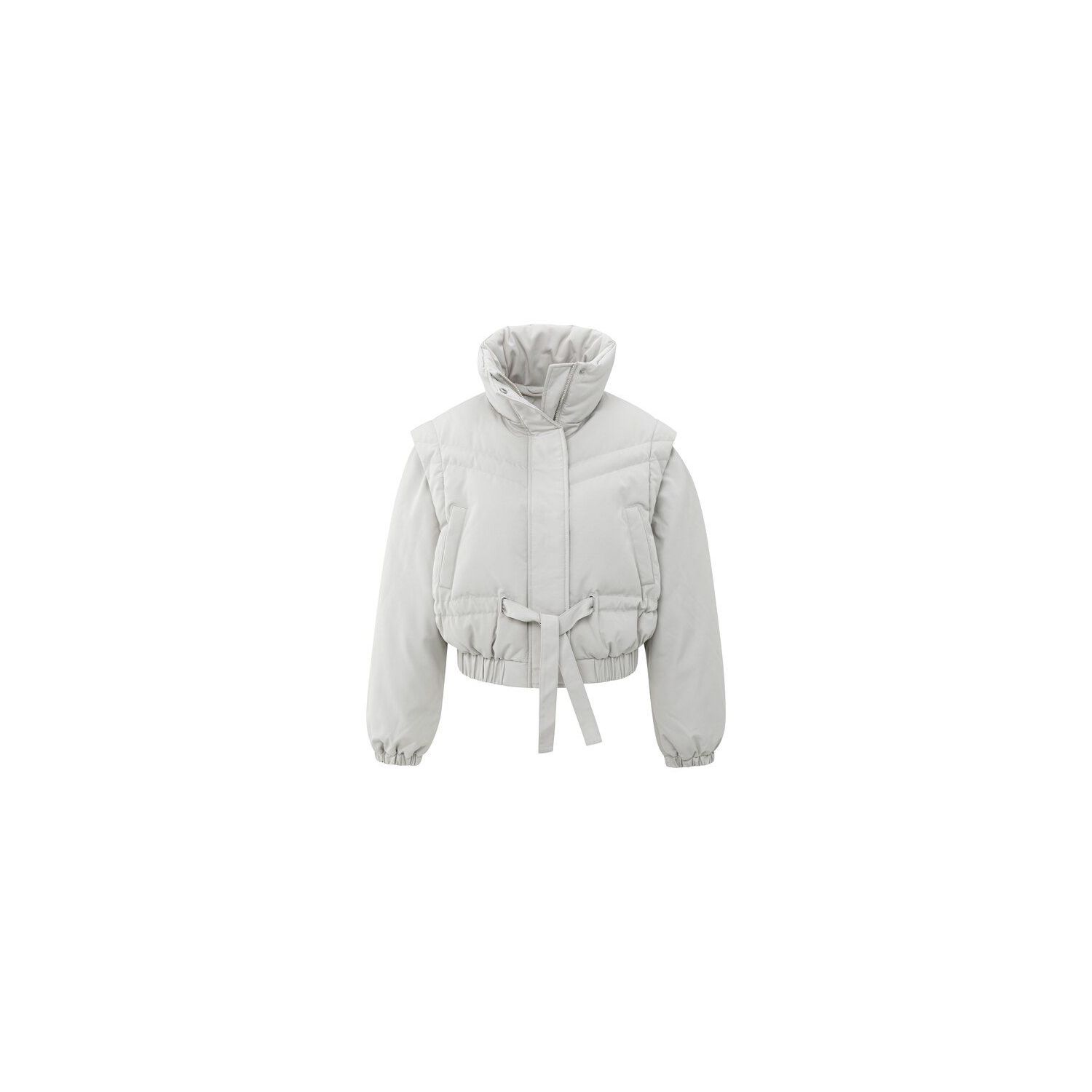 YAYA Oversized jas met afritsmouwen cloud grey