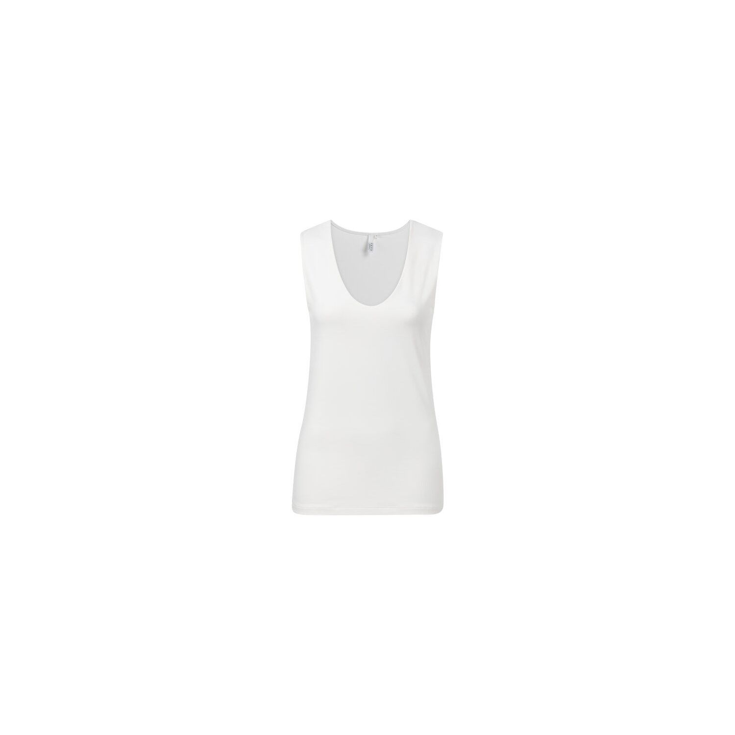 YAYA Round V-neck singlet off white