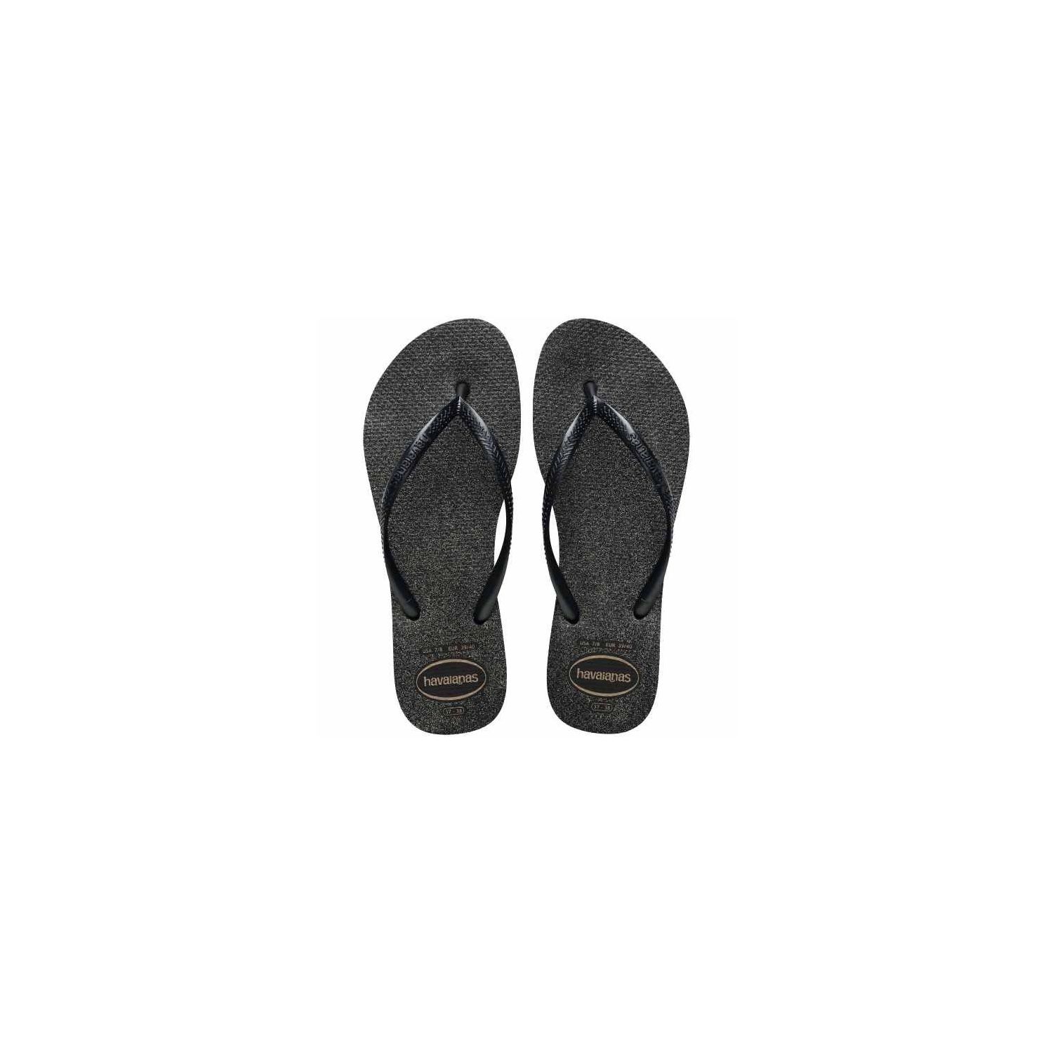 Havaianas Slim Gloss Black/Silver/Black