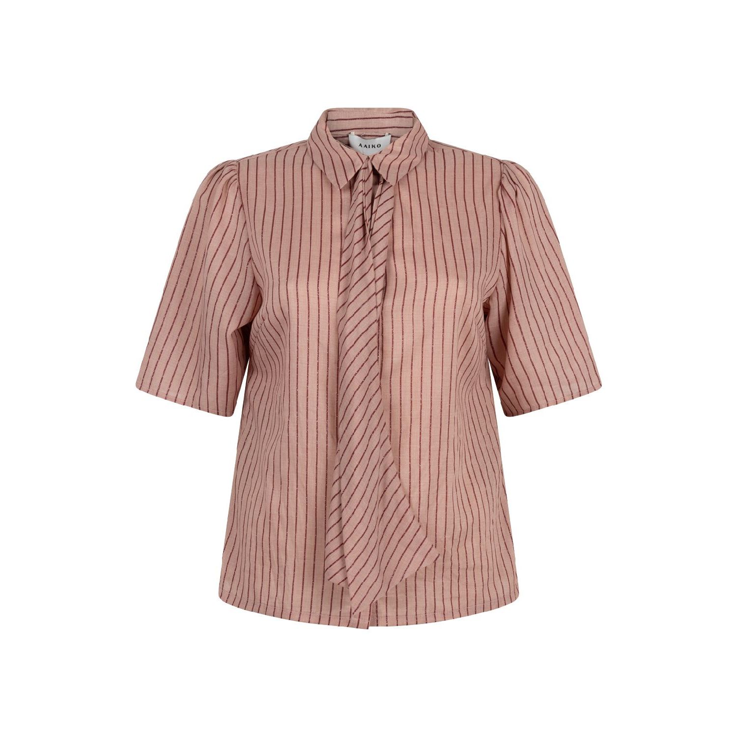 Aaiko veronne stripe tie pes blouse pomegranate