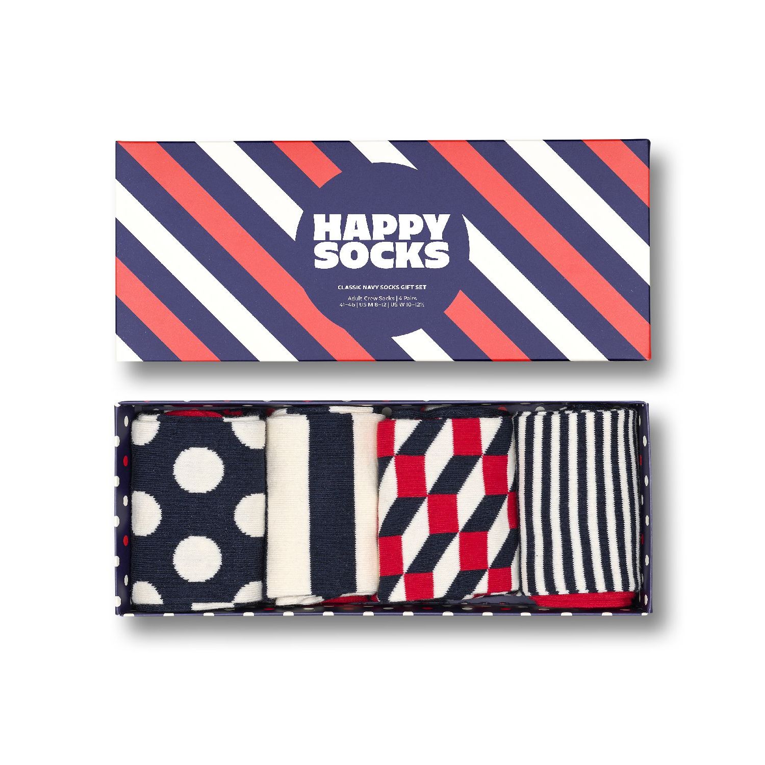 Happy Socks 4Pack Classic Navy Socks Gift Set