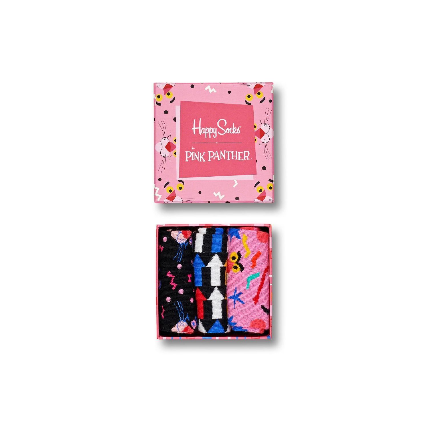 Happy Socks Pink Panther 3 pack Gift Box