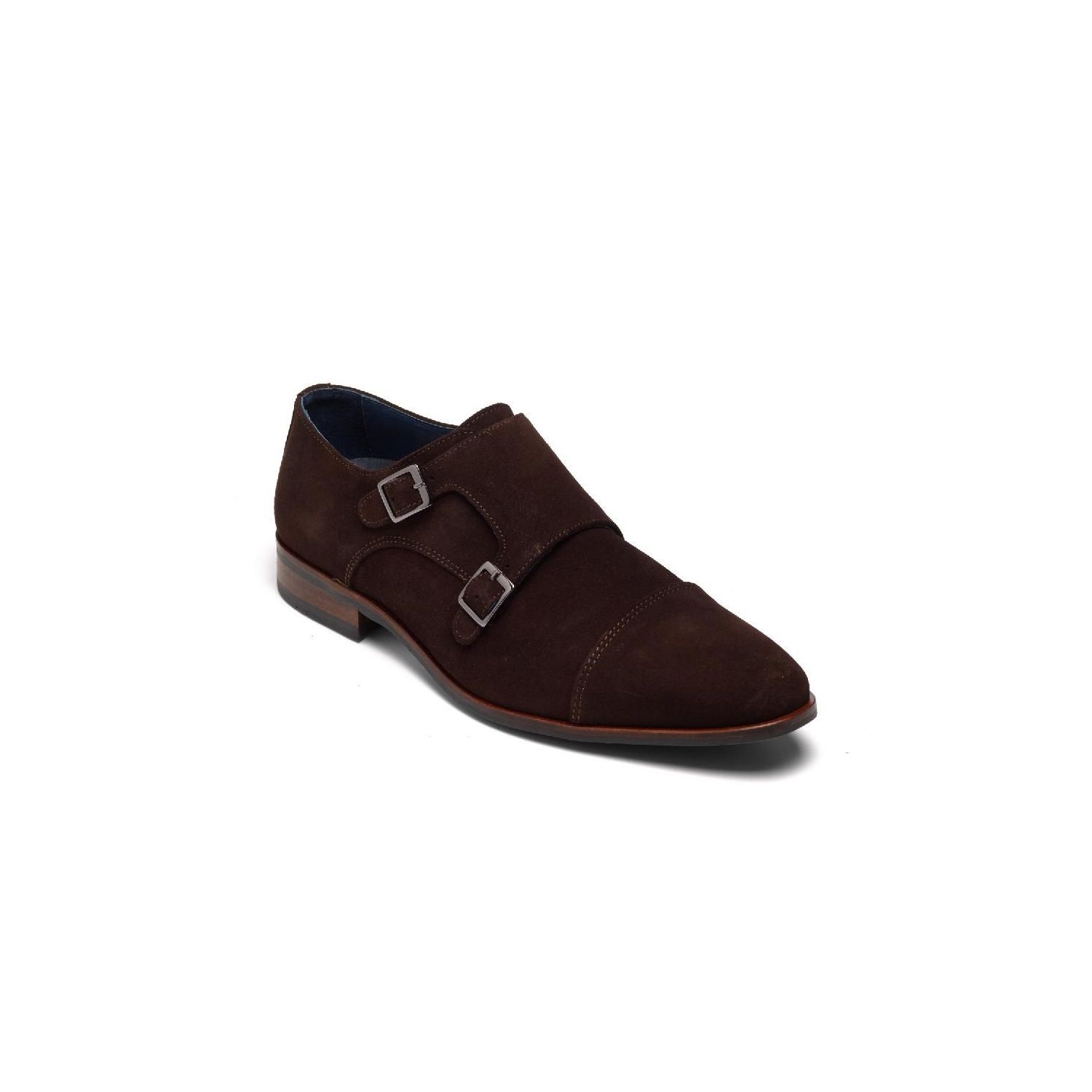 Berkelmans Monaco Donkerbruin Suede 2 gespen
