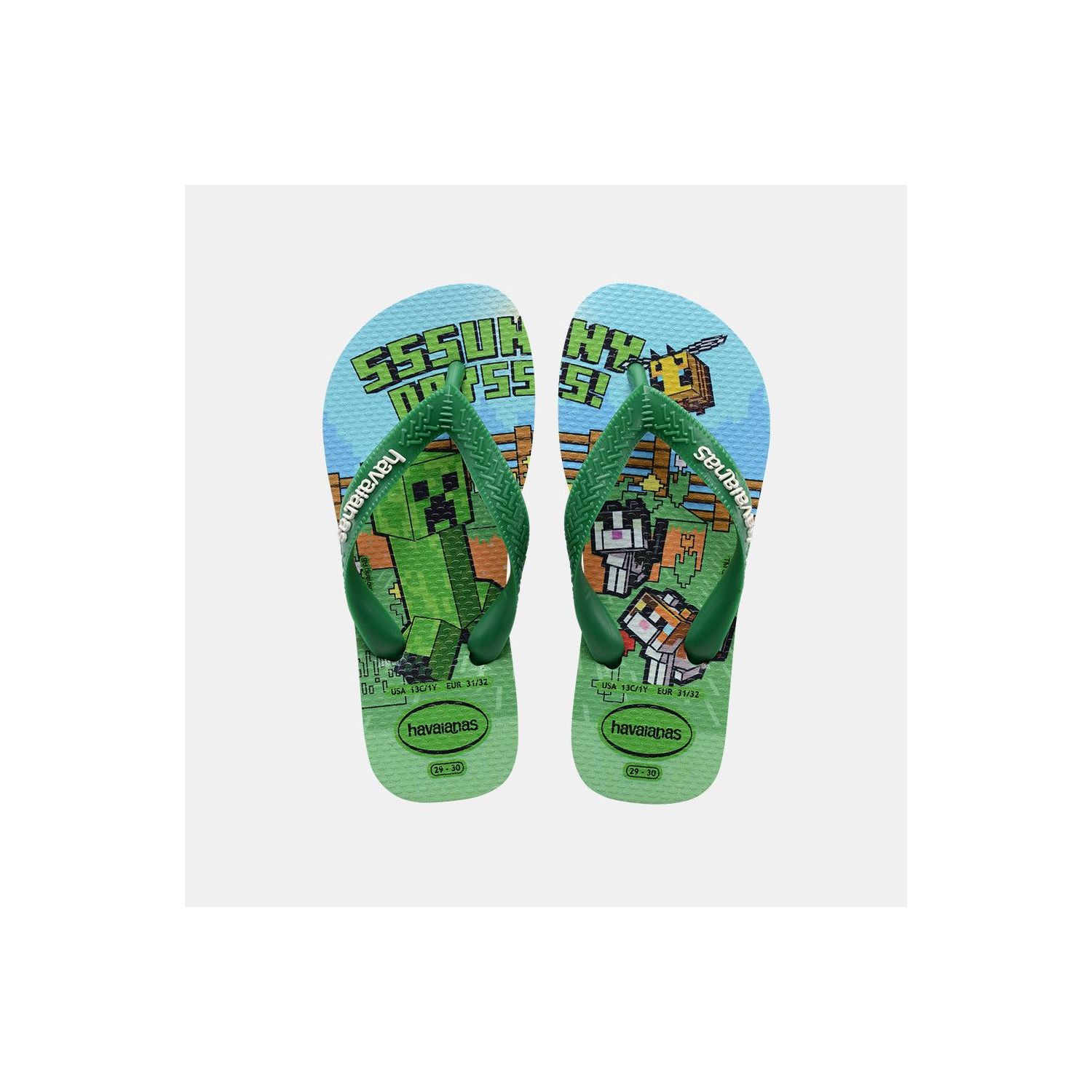 Havaianas Kids Minecraft Green