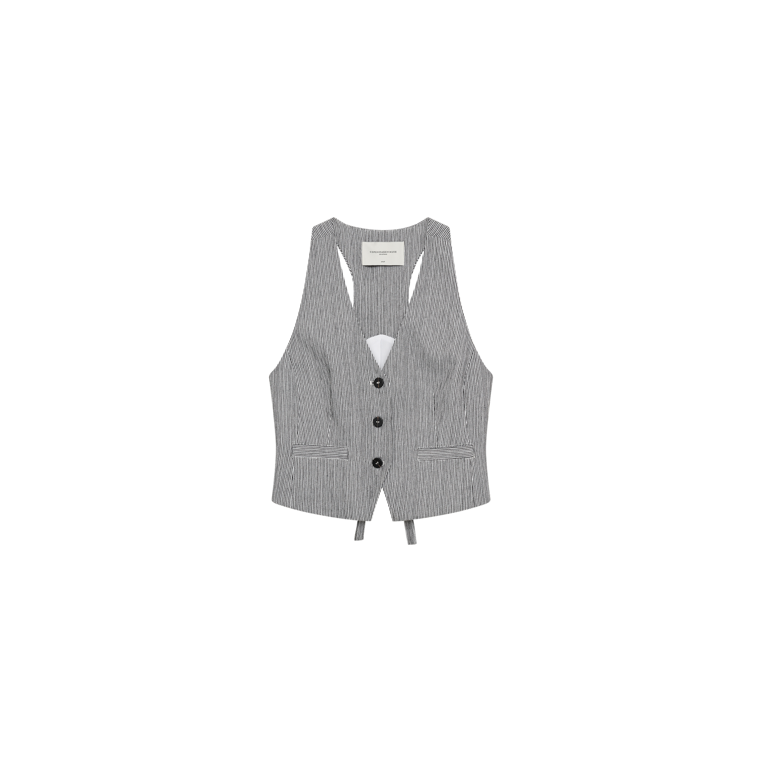 Copenhage Muse cmemily waitcoat bright white black