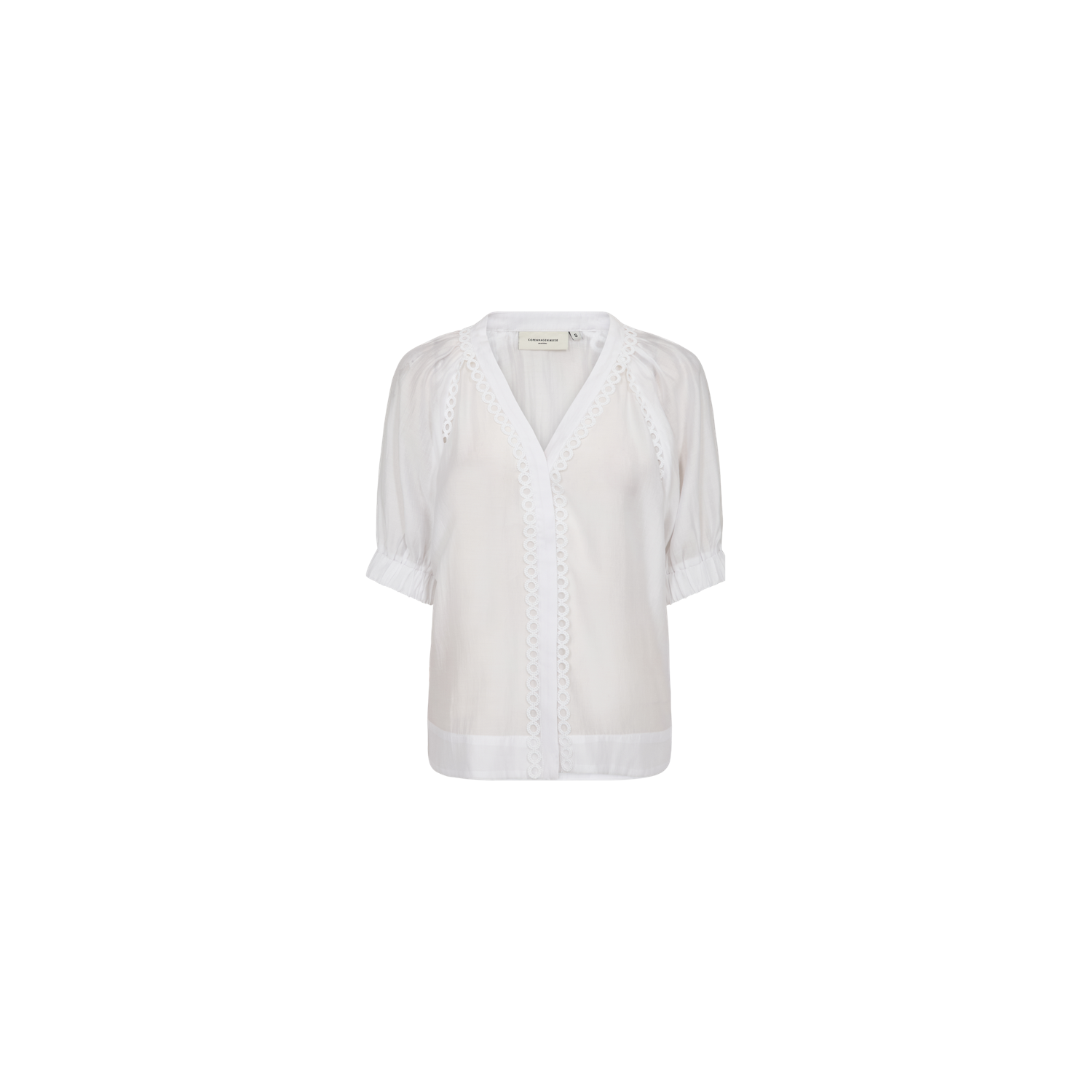 Copenhagen Muse CMmolly shirt deep v-neck b. white