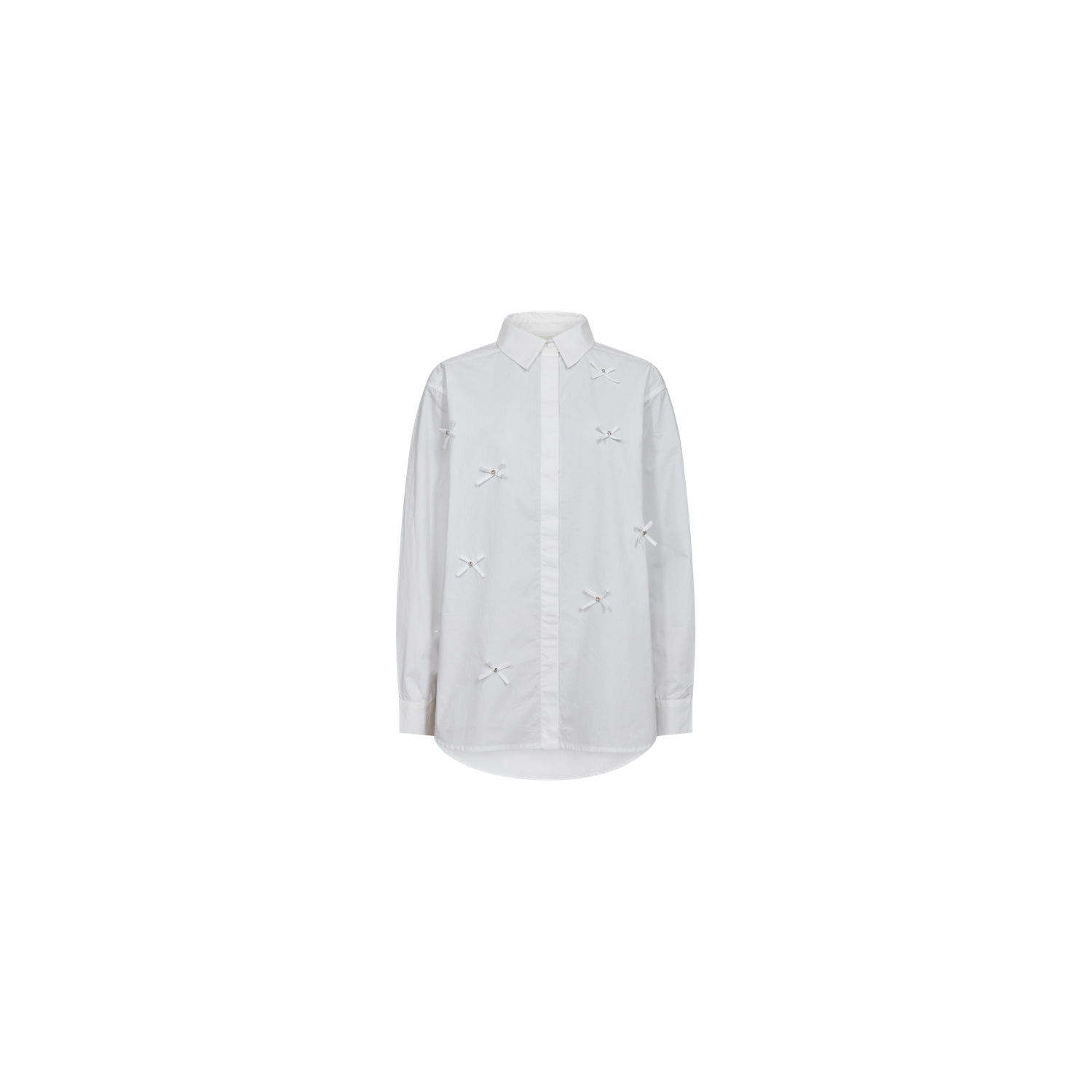 Copenhagen Muse cmvatan shirt w bow bright white