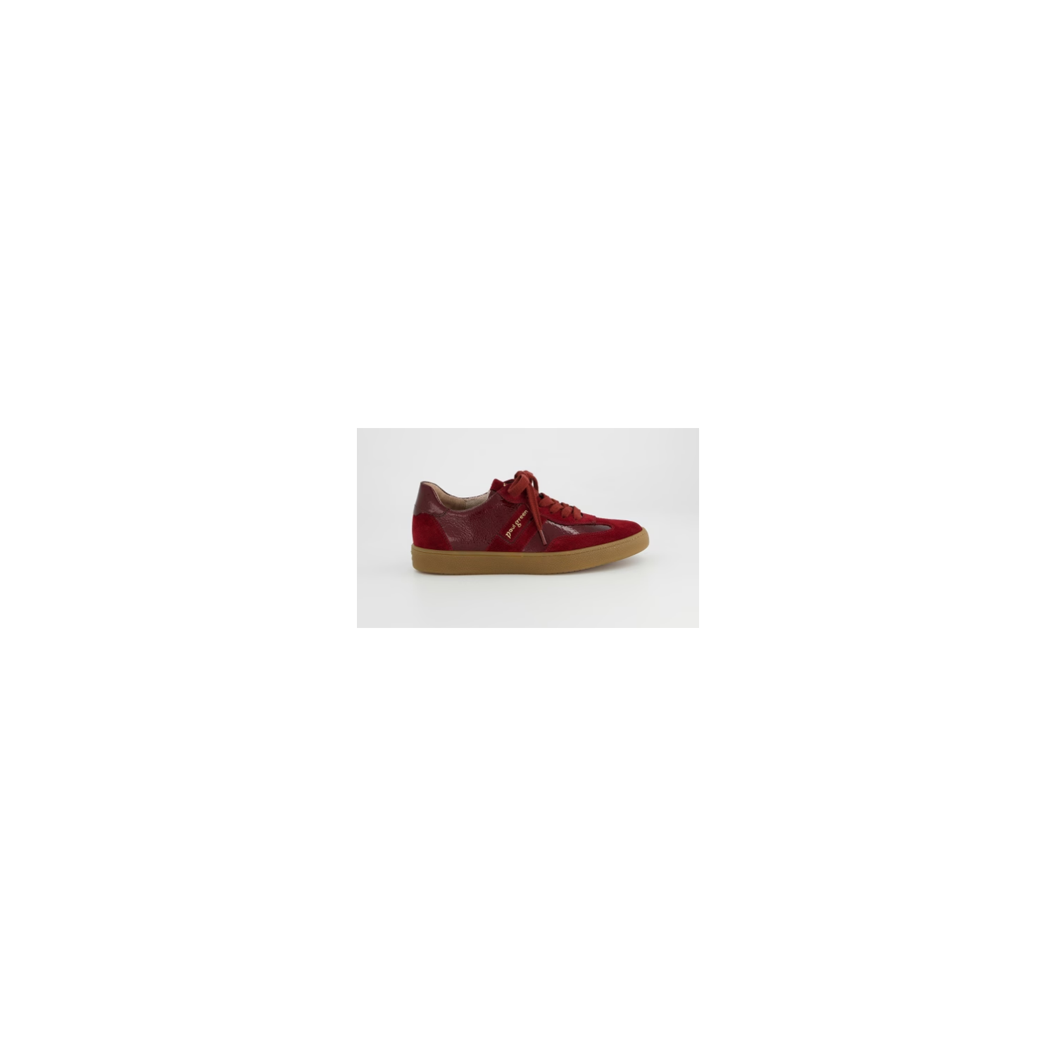 Paul-Green 5437 Rot Suede/Lak Winerood