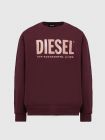 Diesel s-gir-division-logo felpa sweater tawn red