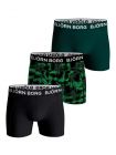 Bjorn Borg cotton stretch boxer 3p groen zwart gr