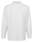 Yaya sweater front vertical seam wool white