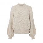 Object objkamma cable knit pullover noos gray