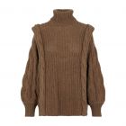 Object objeverly l/s knit pullover sepia