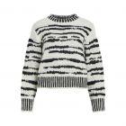 Object objcontessa l/s knit pullover black white
