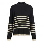 Object objromia l/s long knit pullover black