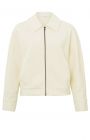 Yaya oversized jacket with collar ivory white