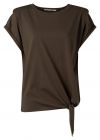 YAYA top with shoulder detail knot at front coffee