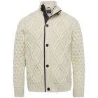 Pme legend zip jacket heavy knit mixed yarn white