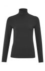 Yaya fitted turtleneck sweater with buttons black