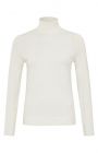 Yaya fitted turtleneck sweater with buttons white