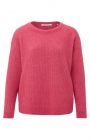 Yaya l/s ribbed sweater r-neck rethink pink