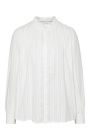 Yaya woven l/s romatic blouse buttons pure white