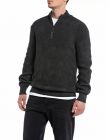 Replay uk2502 g22454d knit trui special dyed black