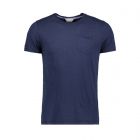 Cast iron r-neck slub jersey t-shirt dress blues