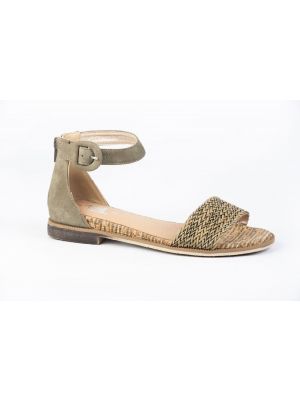 Pitt 020.505 Hielband Sandaal  Khaki vlecht